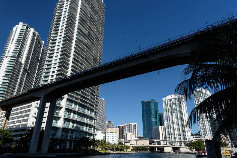 Miami Blue skies and architecture
