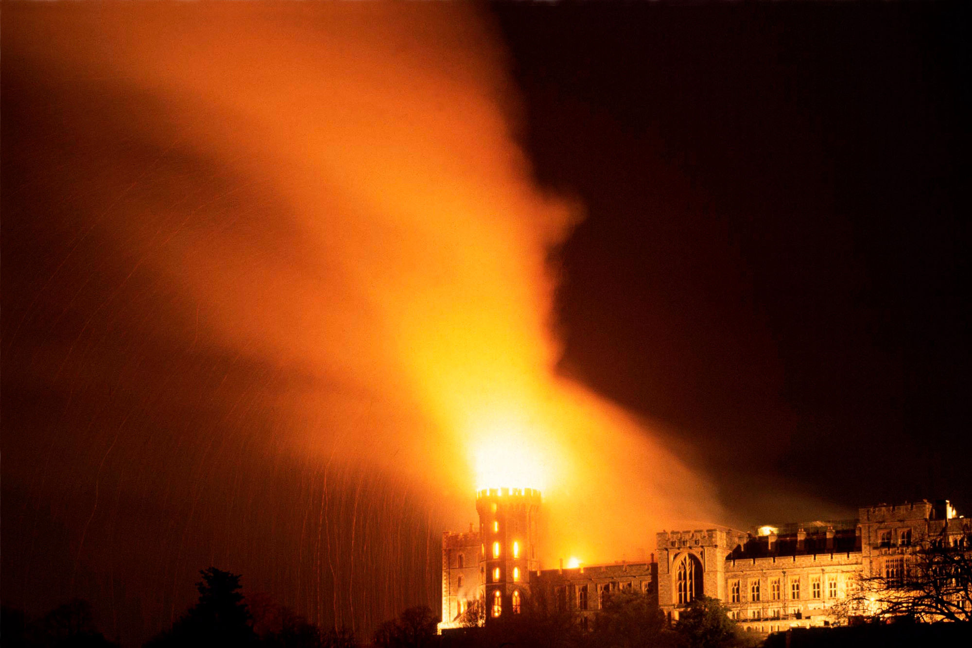 Windsor Castle on fire